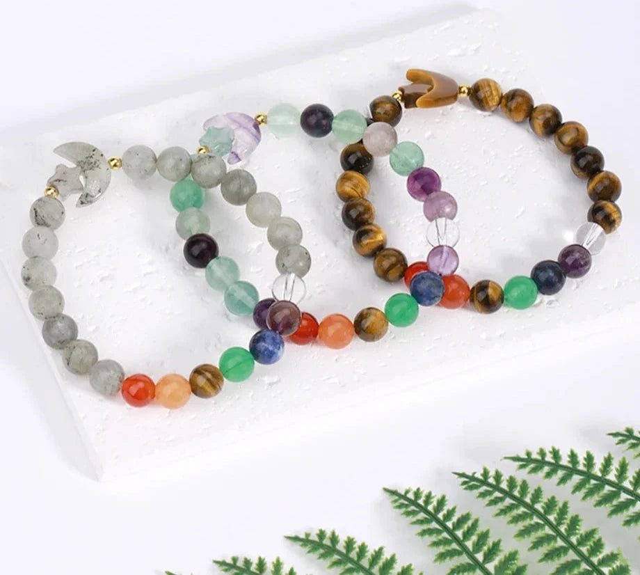 Moon Crystal Bead Bracelets