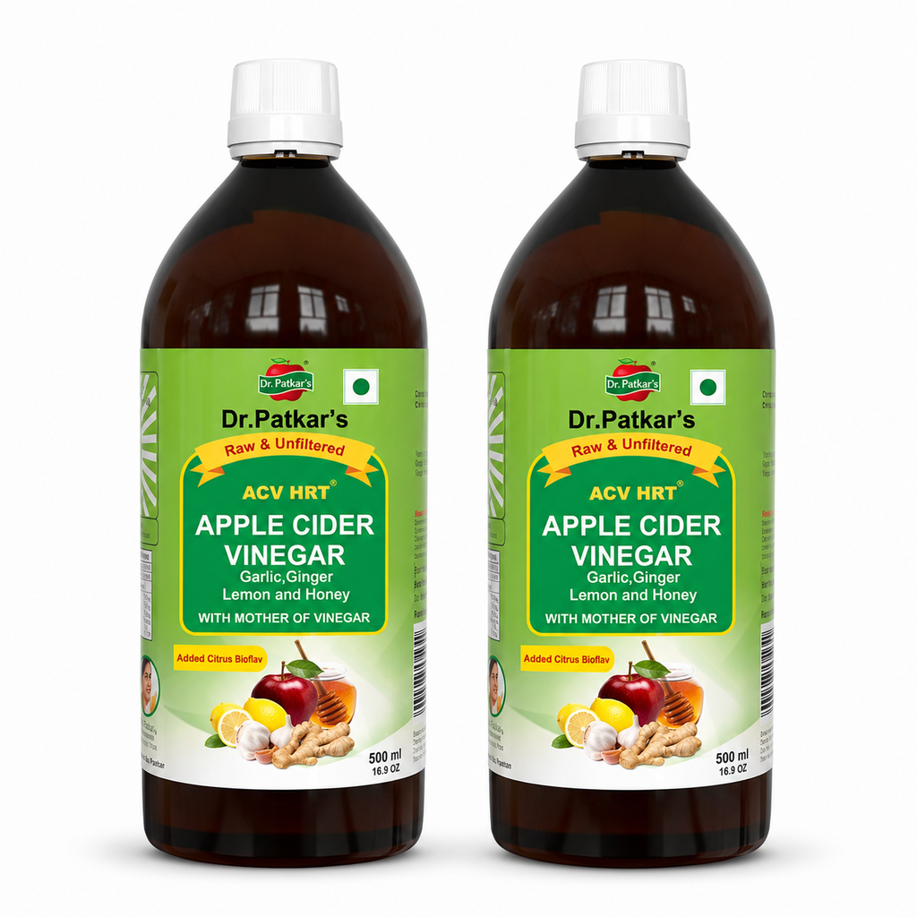 Dr. Patkar’s Raw Apple Cider Vinegar with Garlic, Ginger, Lemon & Honey – 2 Pack