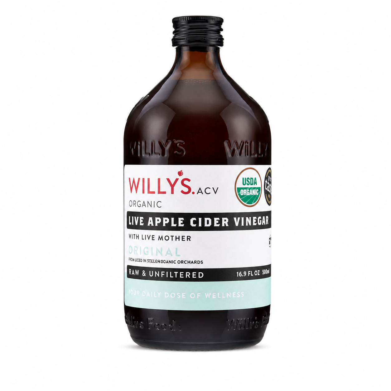 Willy’s Organic Apple Cider Vinegar with the Mother – 16.9 oz
