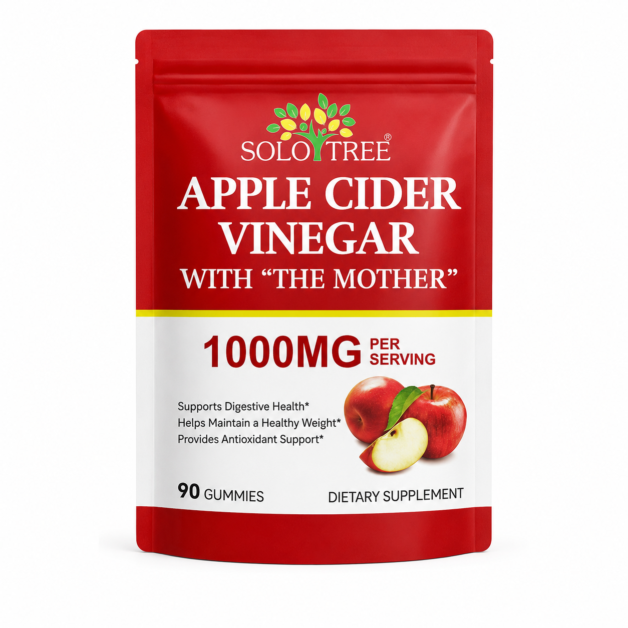 Nifeishi Apple Cider Vinegar Gummies with the Mother – 1,000 mg, 90 Count