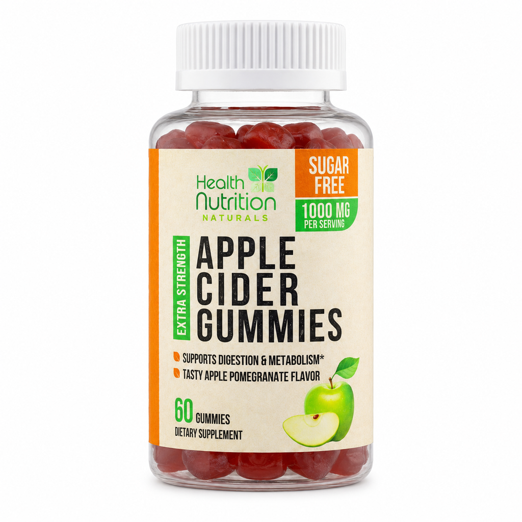 Health Nutrition Zero-Sugar Apple Cider Vinegar Gummies with the Mother & Vitamin B12