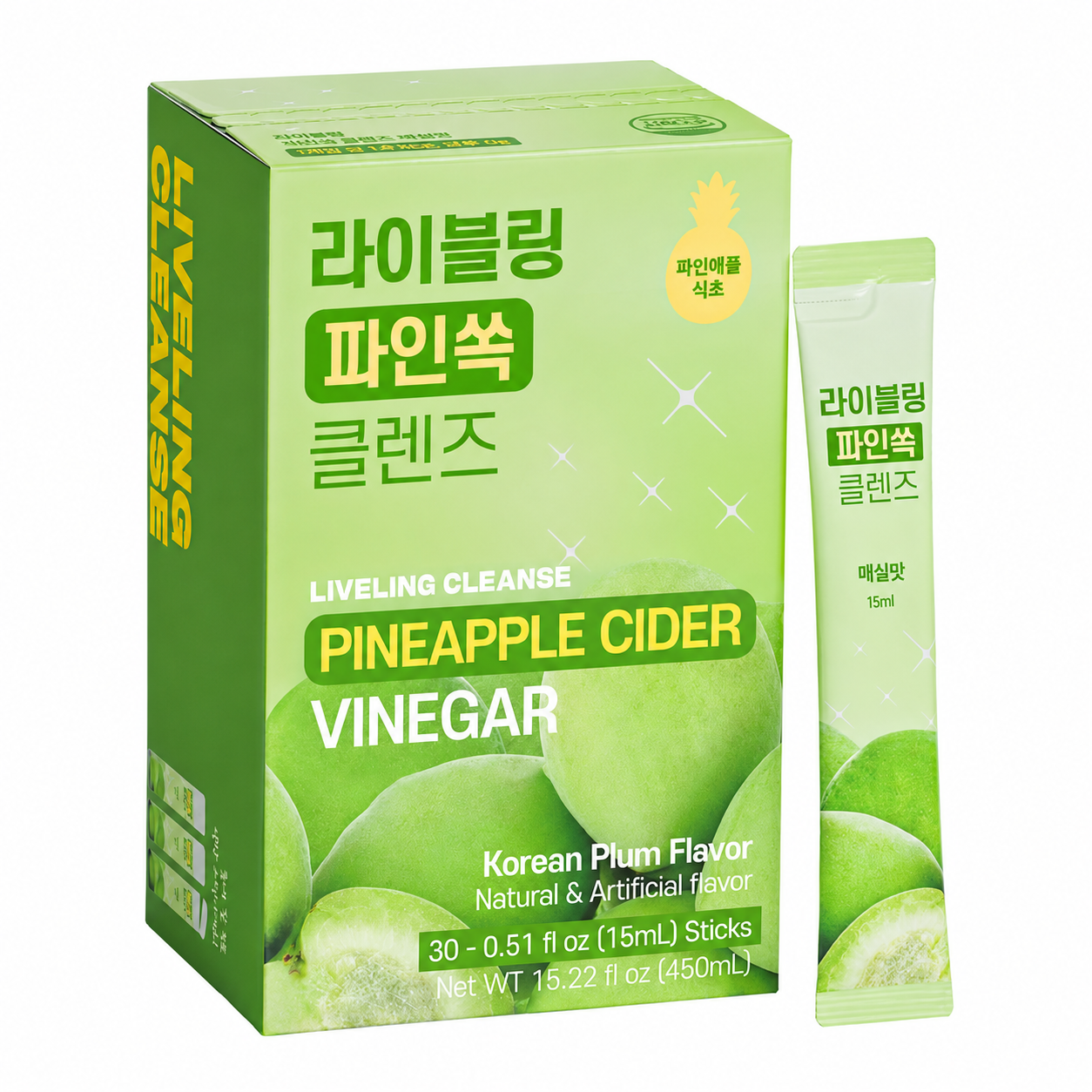 Liveling Apple Cider Vinegar Drink Sticks – Sugar-Free, 30 Packets