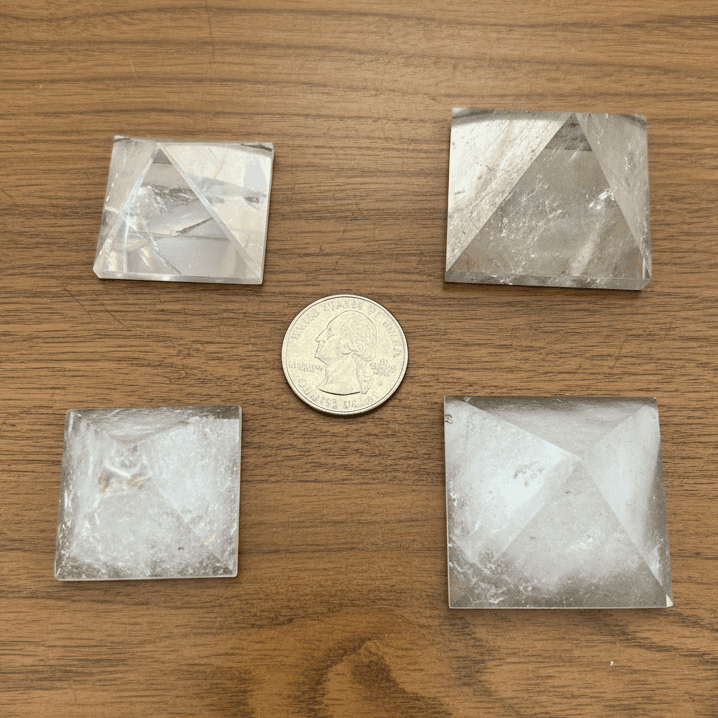 Clear Quartz Crystal Pyramid Polished Geometric Form