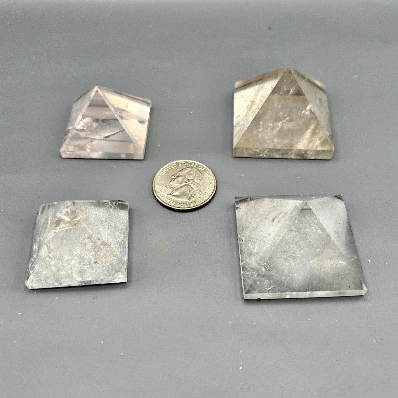 Clear Quartz Crystal Pyramid Polished Geometric Form