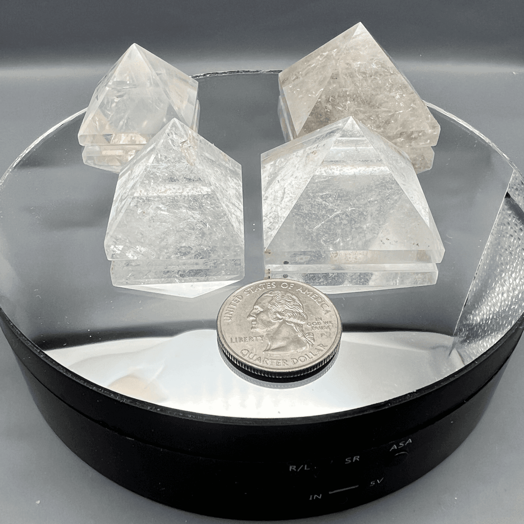 Clear Quartz Crystal Pyramid Polished Geometric Form
