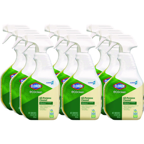Multiple bottles of Clorox ecoClean All-Purpose Cleaner on a white background