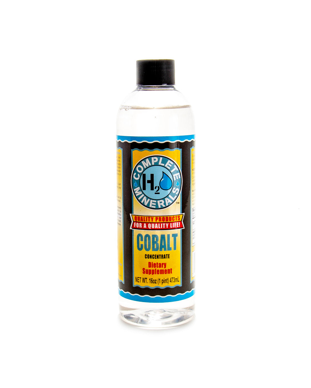 Bottle of Complete Minerals Cobalt supplement on a white background