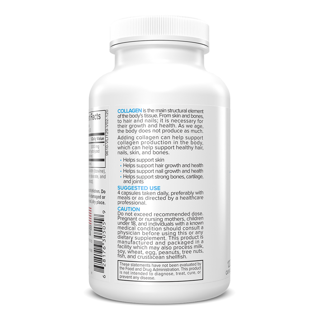 Portions Master Collagen 3000 Hair, Skin, Nails, & Bones Support (120 Count)