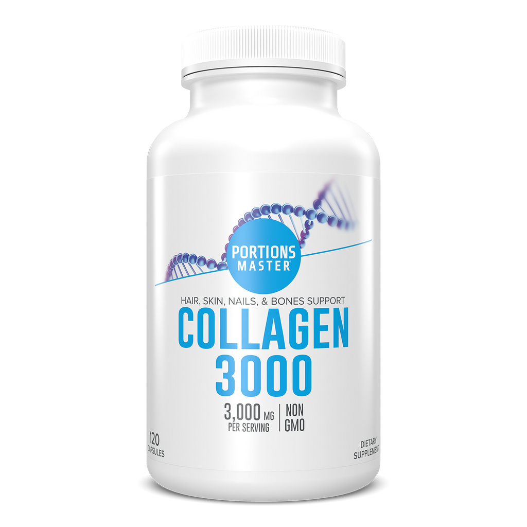 Portions Master Collagen 3000 Hair, Skin, Nails, & Bones Support (120 Count)