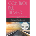 Book cover for 'Control del Tiempo' by Grigori Grabovoi, featuring a bright pink upper section with white title text, a dark gray band with the author's name, and a lower photograph of train tracks leading into a sunset landscape. A circular Grigori Grabovoi logo appears on the right. Control del Tiempo: Las Enseñanzas de Grigori Grabovoi Sobre Dios - Paperback