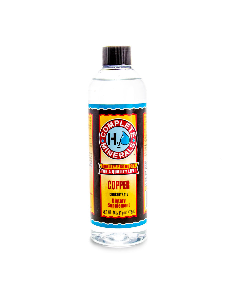 Bottle of H & J Complete Minerals Copper Concentrate on a white background