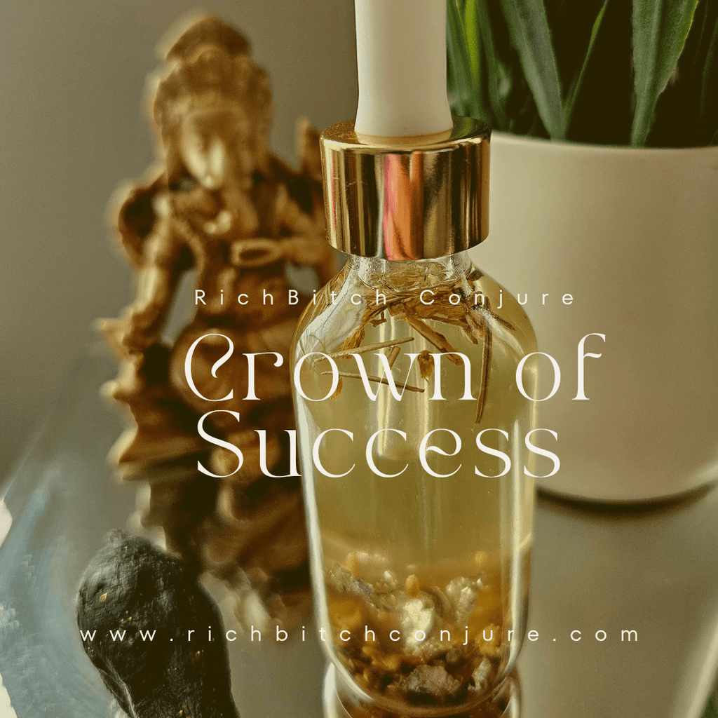 Crown of Success Hoodoo Conjure Oil | Success Oil | Achievement and Recognition Ritual Oil | Career and Business Rootwork Oil | Spiritual Supply