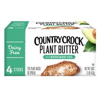 Box of Country Crock Plant Butter with avocado illustration on packaging Country Crock Dairy Free Vegan Plant Butter with Avocado Oil, 10.5 oz