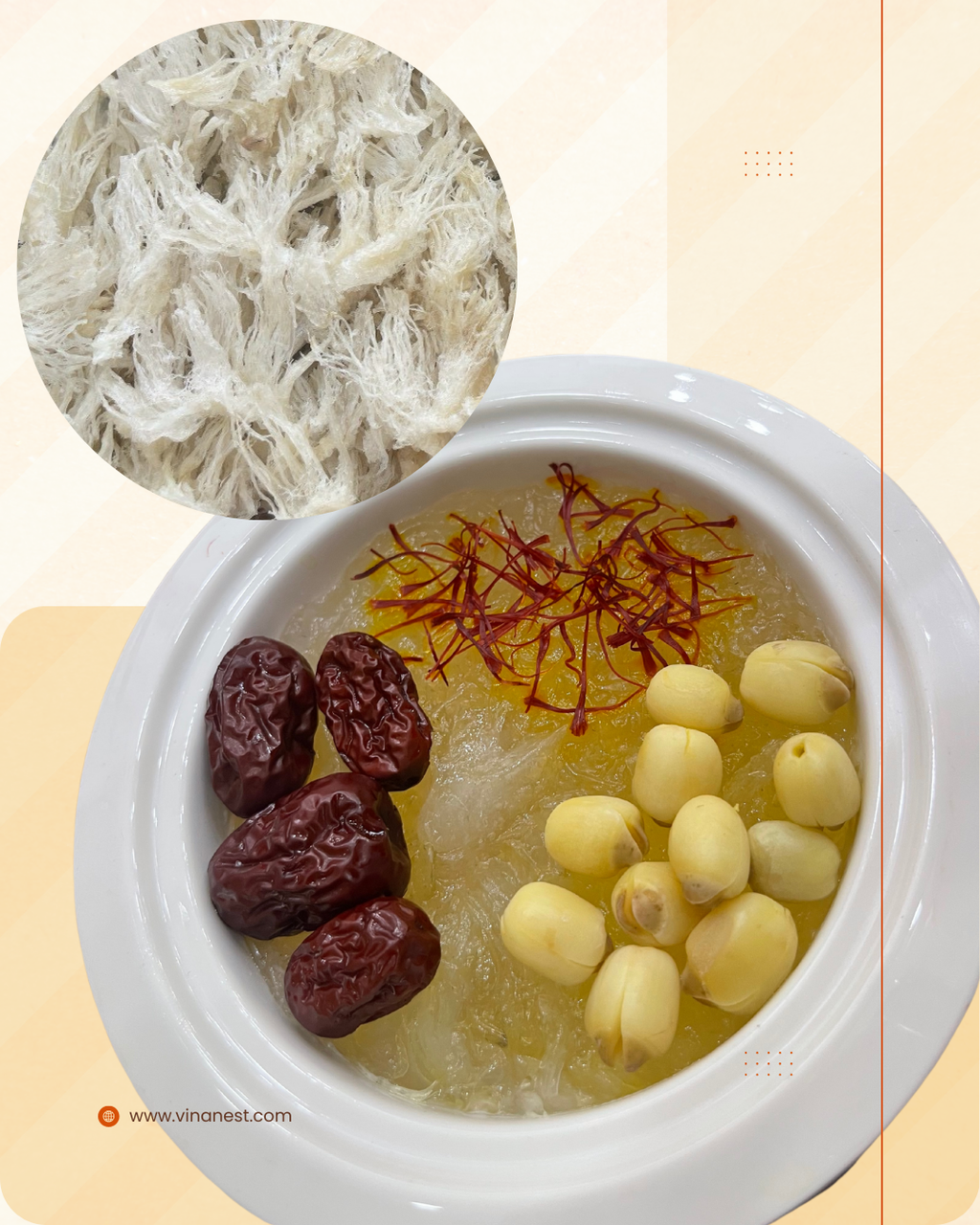 Vinanest Bird’s Nest Origin 1 (Chân Yến Sợi) 227GR