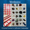 Wellness & Health Crystal Lover’s Advent Calendar with 24 tumbled healing crystals and gemstones, including amethyst, quartz, howlite, agate and more, spiritual wellness countdown gift for crystal lovers, meditation, manifestation, chakra healing and holiday gifting