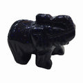 Hand-Carved Blue Sandstone Crystal Elephant Figurine – Gemstone Ornament for Good Luck, Prosperity, Wisdom, Feng Shui, Spiritual Altar & Home Decor