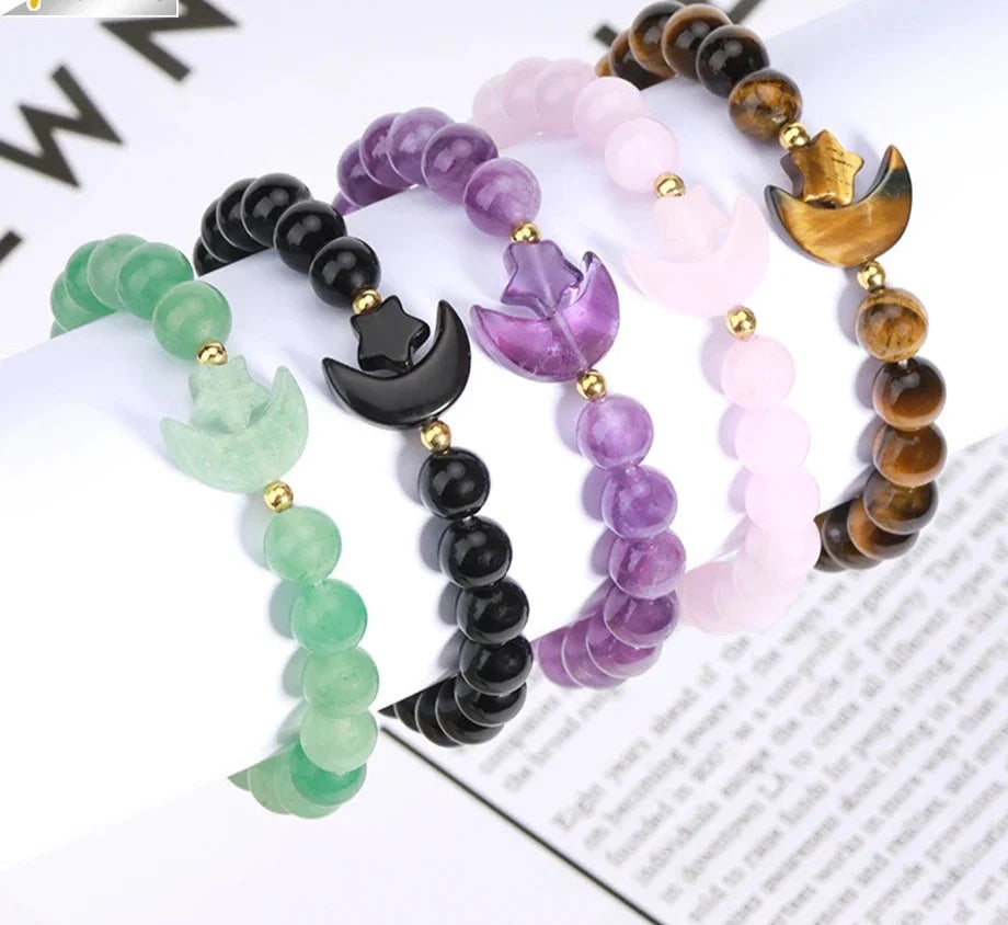 Moon Crystal Bead Bracelets