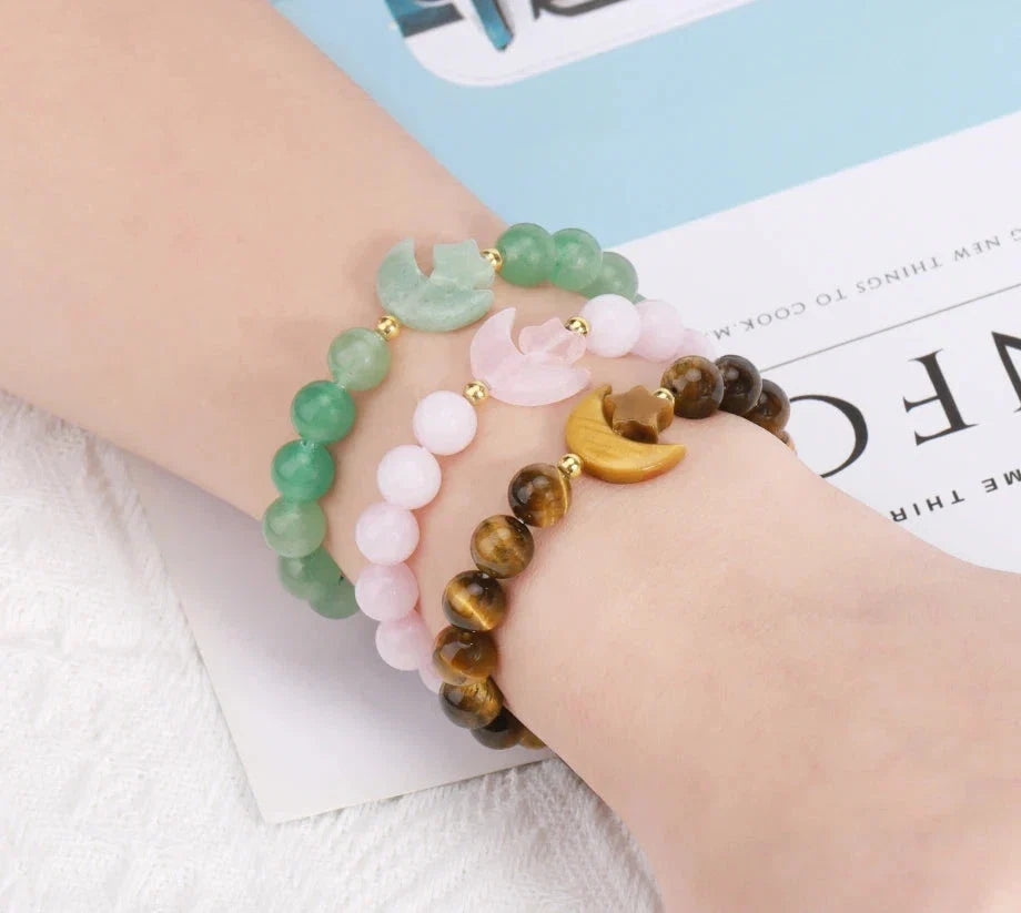 Moon Crystal Bead Bracelets