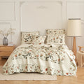 DaDalogy Enchanted Meadow Floral Quilt Set - Beige Rose Green