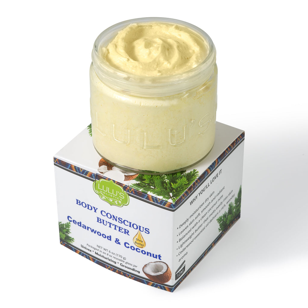 Cedarwood & Coconut Whipped Body Butter – Deep Moisture for Dry Skin