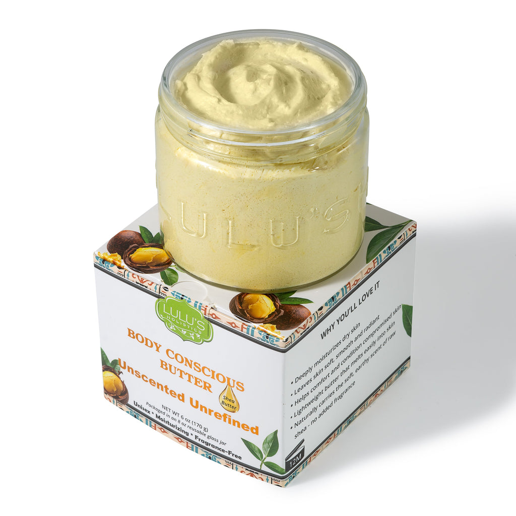 Unrefined Unscented Whipped Body Butter – Pure, Balanced Moisture