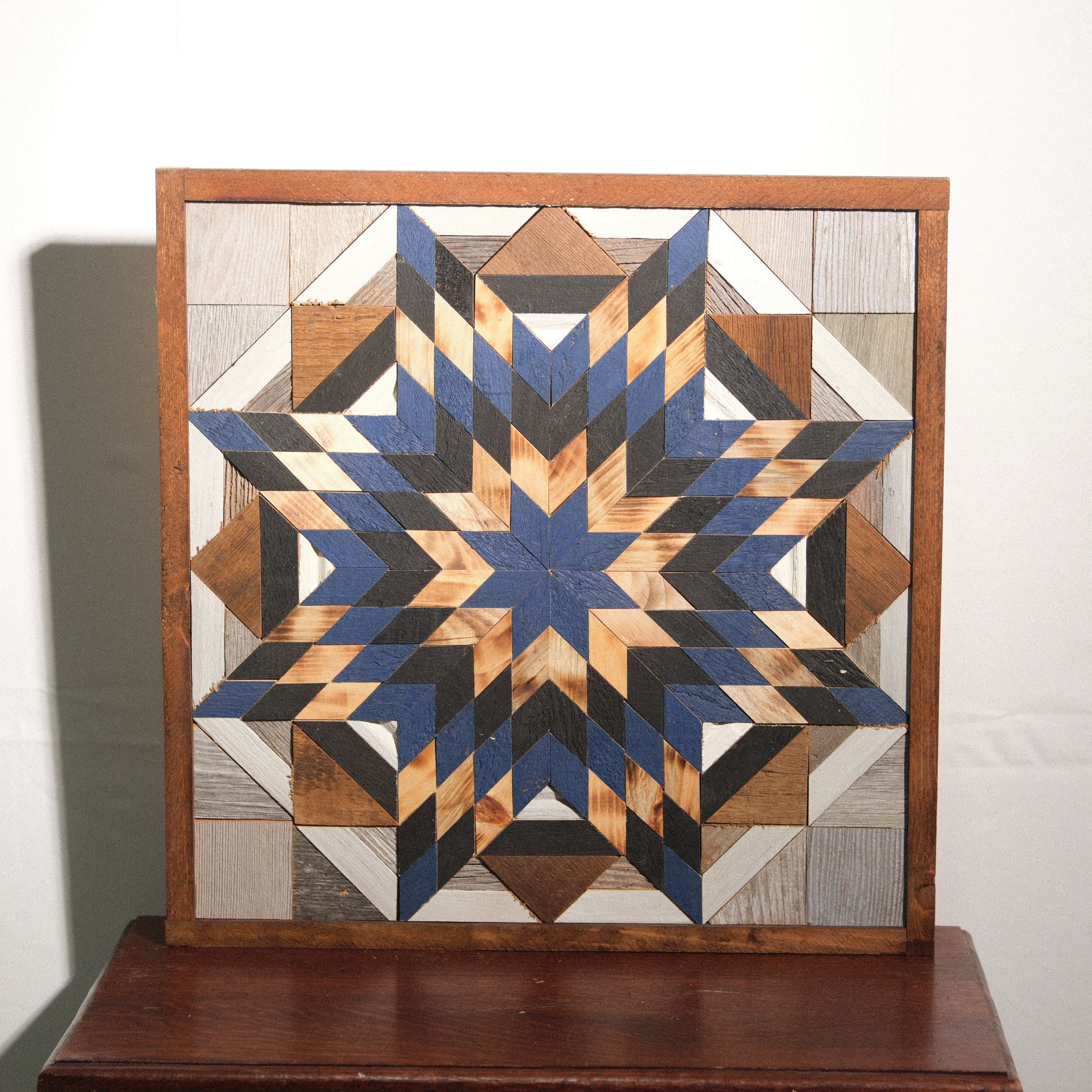 Amish Handmade Barn Quilt Wall Art – Reclaimed Barn Wood – 20.75” x 20.75”