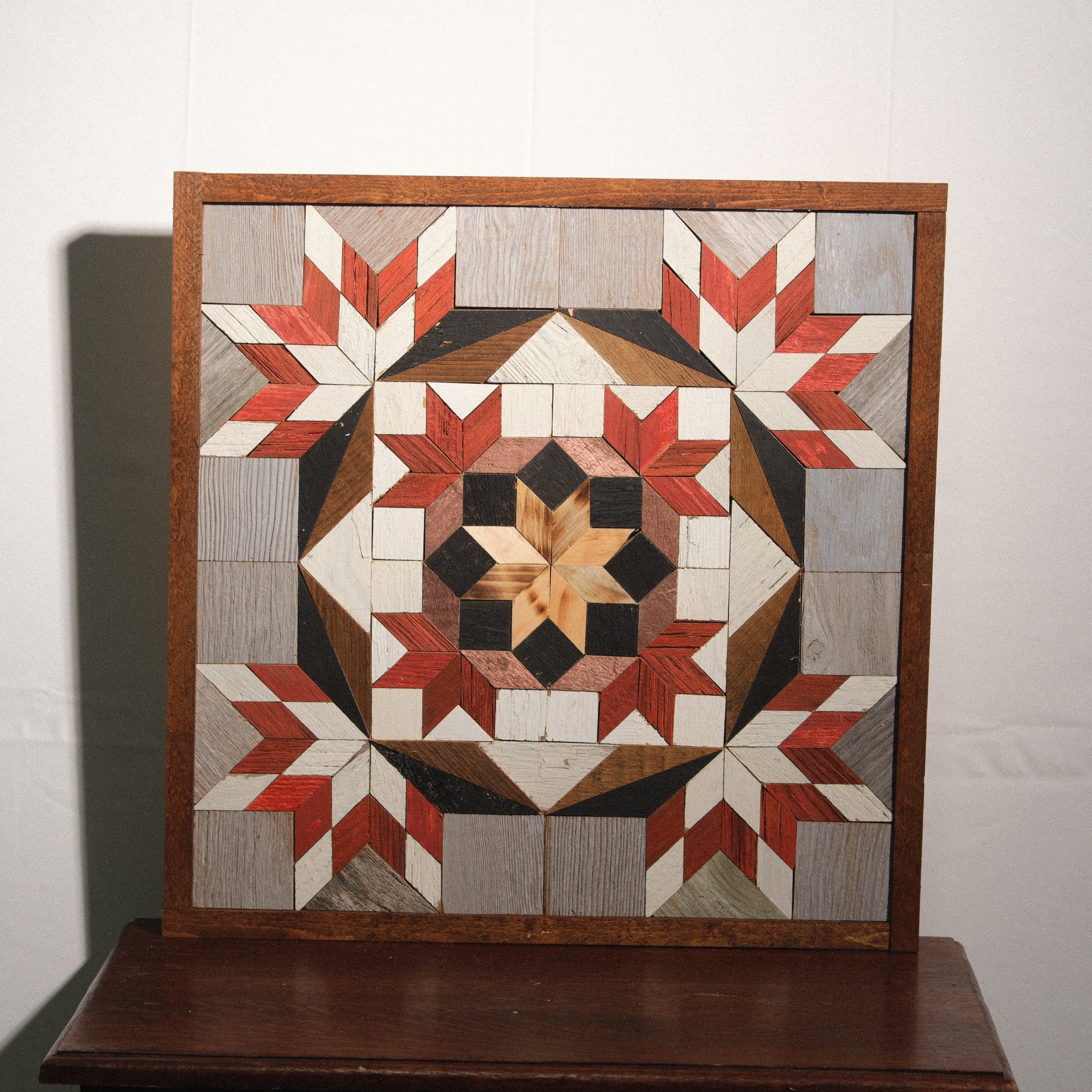 Amish Handmade Barn Quilt Wall Art – Reclaimed Barn Wood – 20.75” x 20.75”