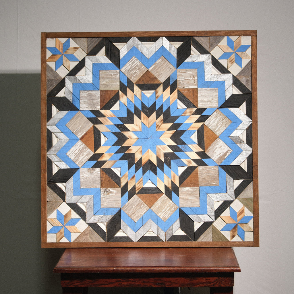 Amish Handmade Barn Quilt Wall Art – Reclaimed Barn Wood – 30.5” x 30.5”