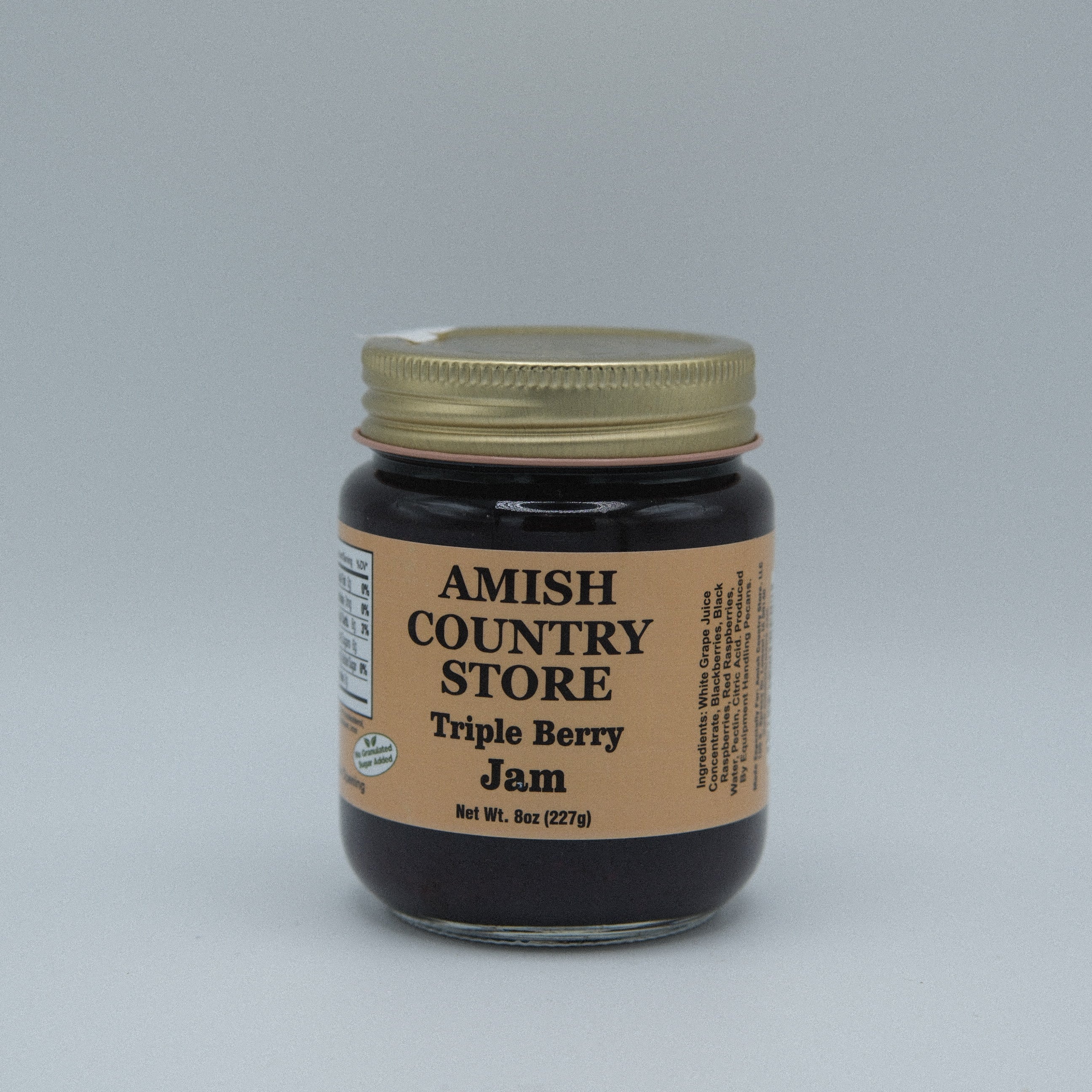 Triple Berry Jam | No Sugar Added Berry Spread | 8 oz