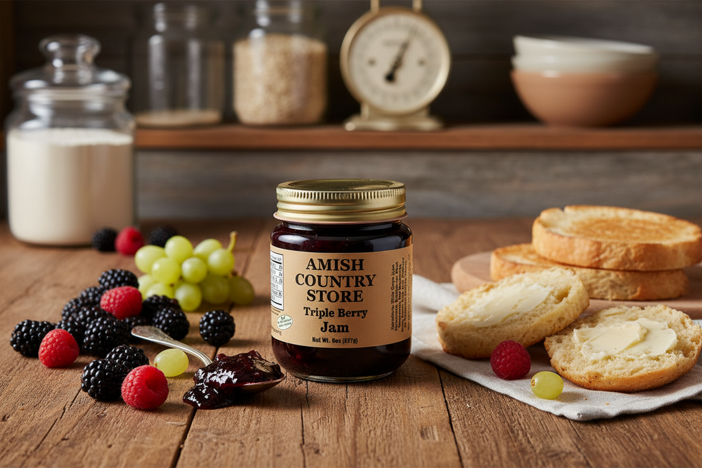 Triple Berry Jam | No Sugar Added Berry Spread | 8 oz
