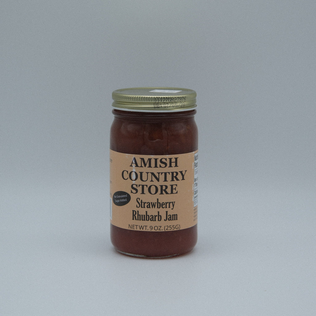 Strawberry Rhubarb Jam – No Sugar Added (8 oz) | Amish Country Store
