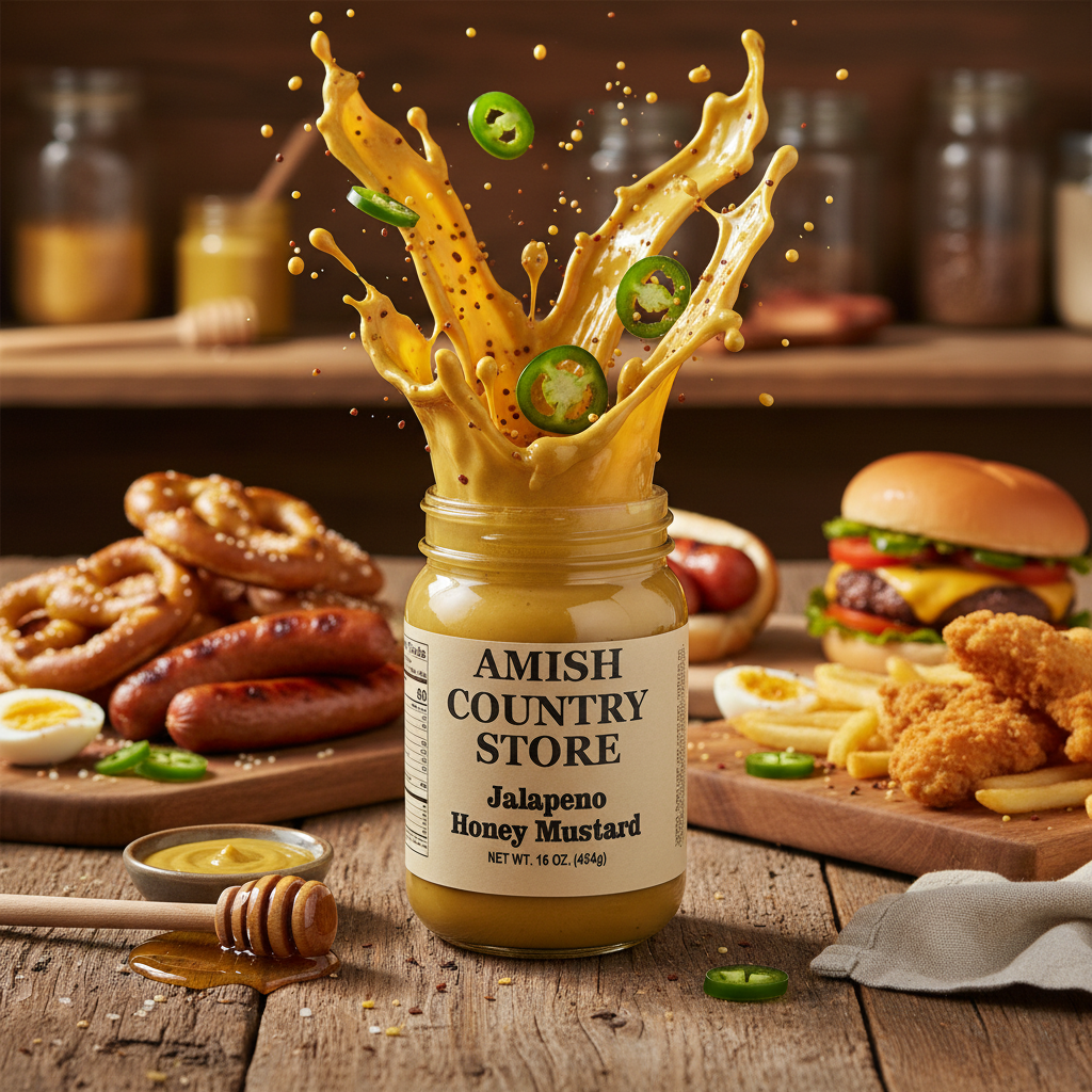 Jalapeño Honey Mustard | Sweet Heat Country Mustard | 16 oz