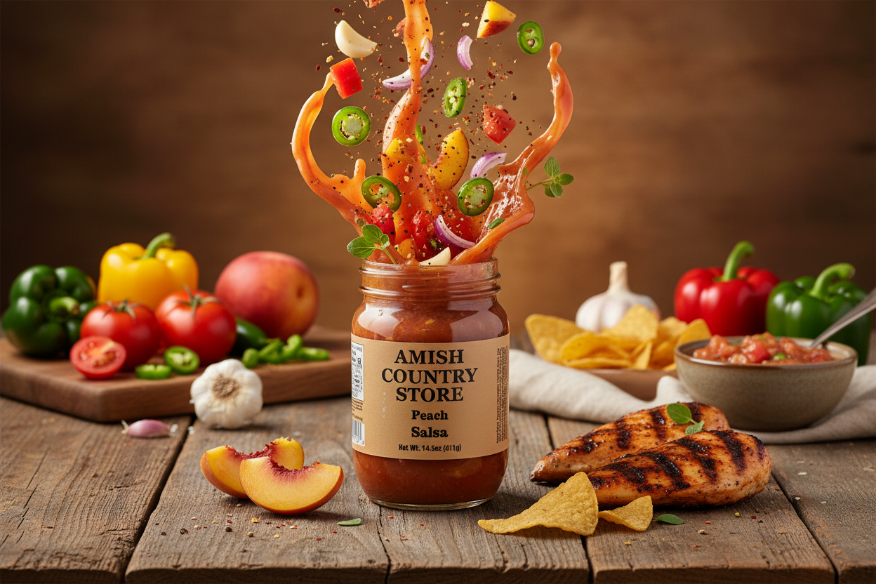 Old-Fashioned Peach Salsa | Sweet & Zesty Country Salsa | 14.5 oz
