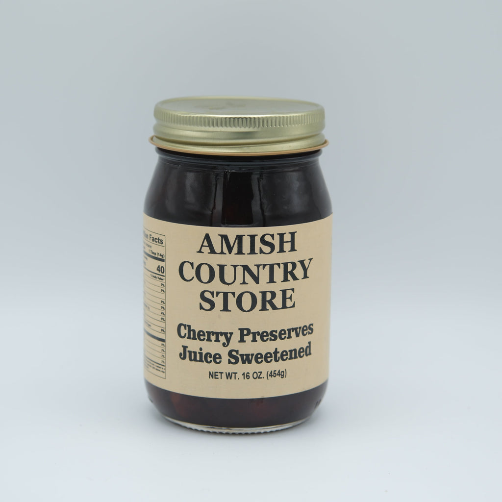 Juice-Sweetened Cherry Preserves | Amish Country Store | 16 oz