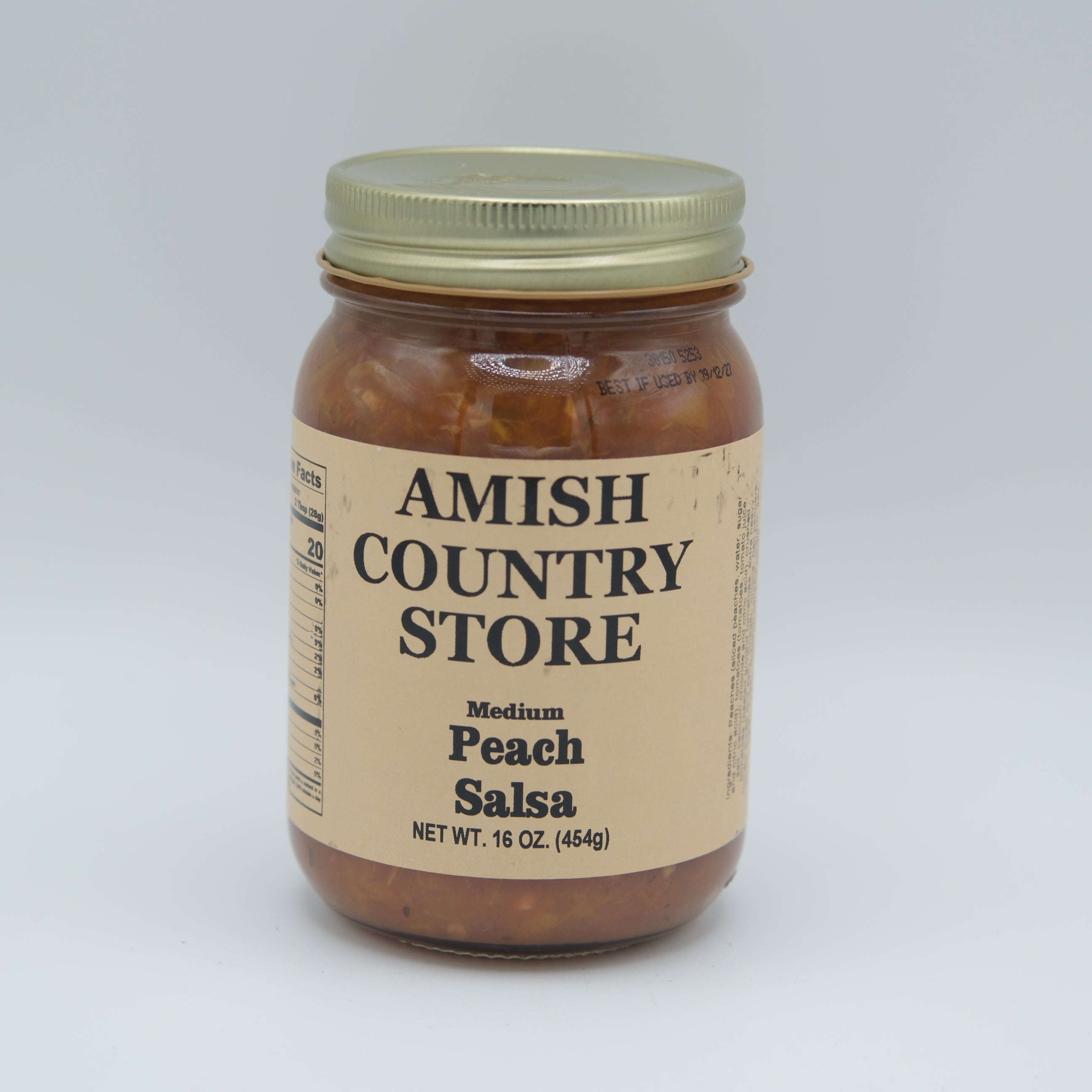 Peach Salsa | Medium Sweet Heat Salsa | Amish Country Store | 16 oz