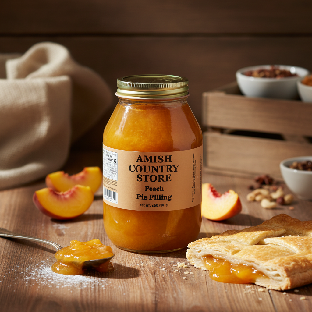 Amish Country Store Old-Fashioned Peach Pie Filling | 32 oz
