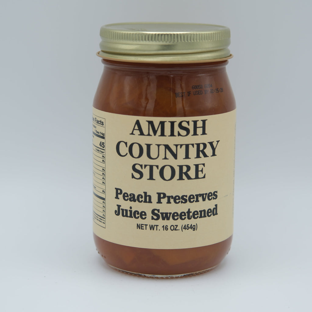 Peach Preserves | Juice-Sweetened Peach Spread | 16 oz