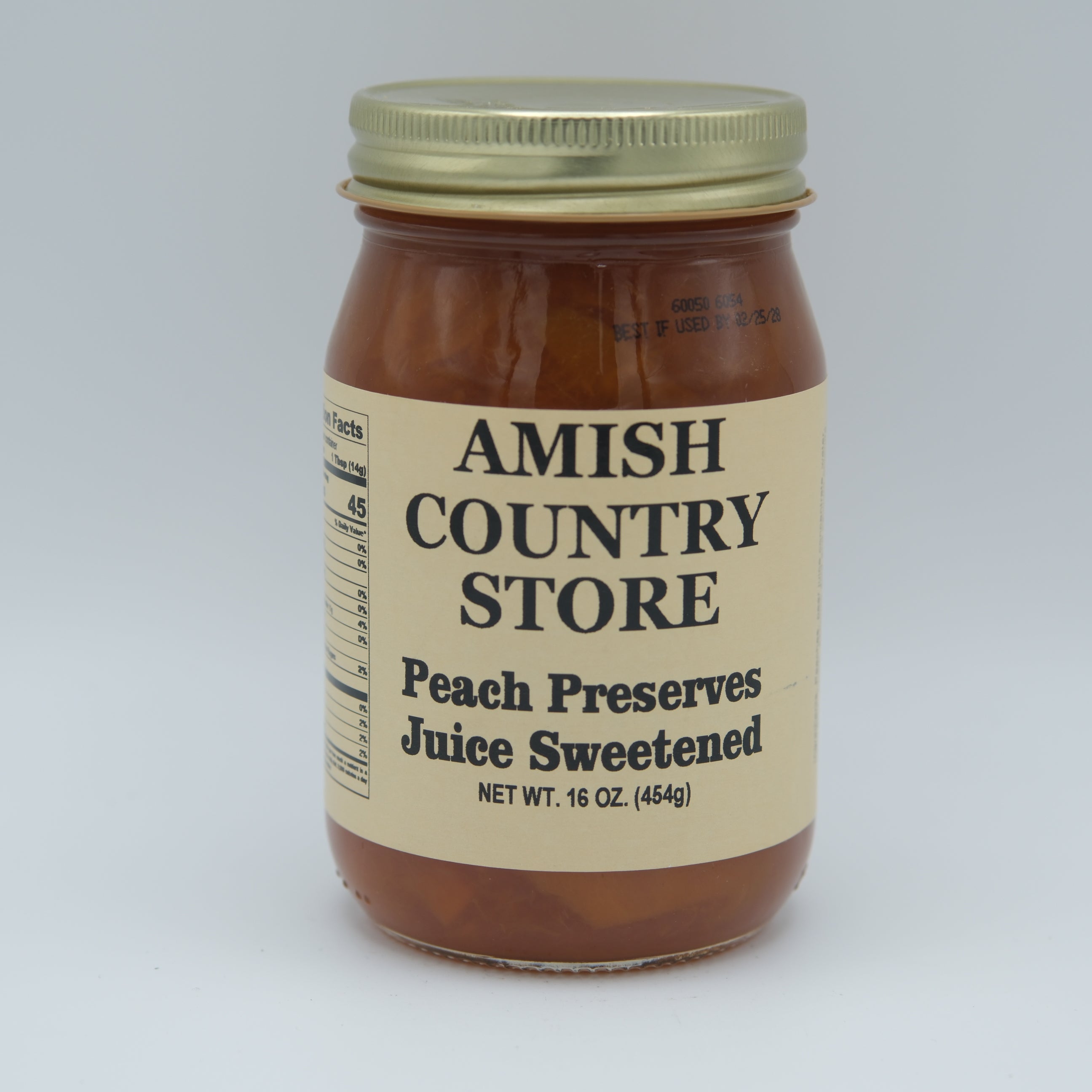 Peach Preserves | Juice-Sweetened Peach Spread | 16 oz