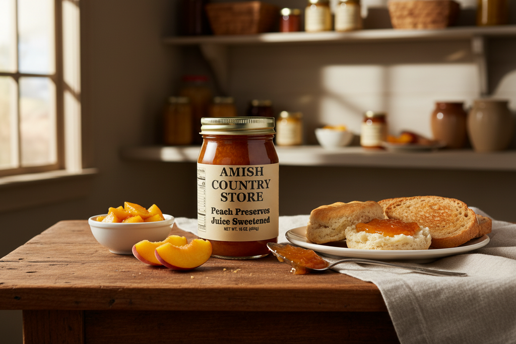 Peach Preserves | Juice-Sweetened Peach Spread | 16 oz