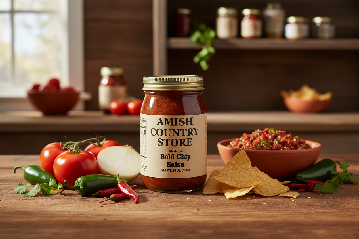 Bold Chip Salsa | Roasted Pepper Salsa with a Kick | 16 oz