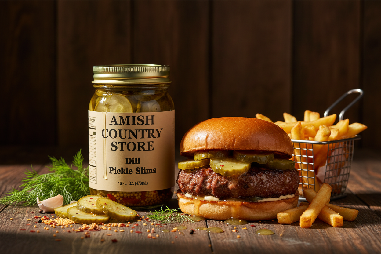 Dill Pickle Slims | Sour & Spicy Burger Pickles | 16 oz