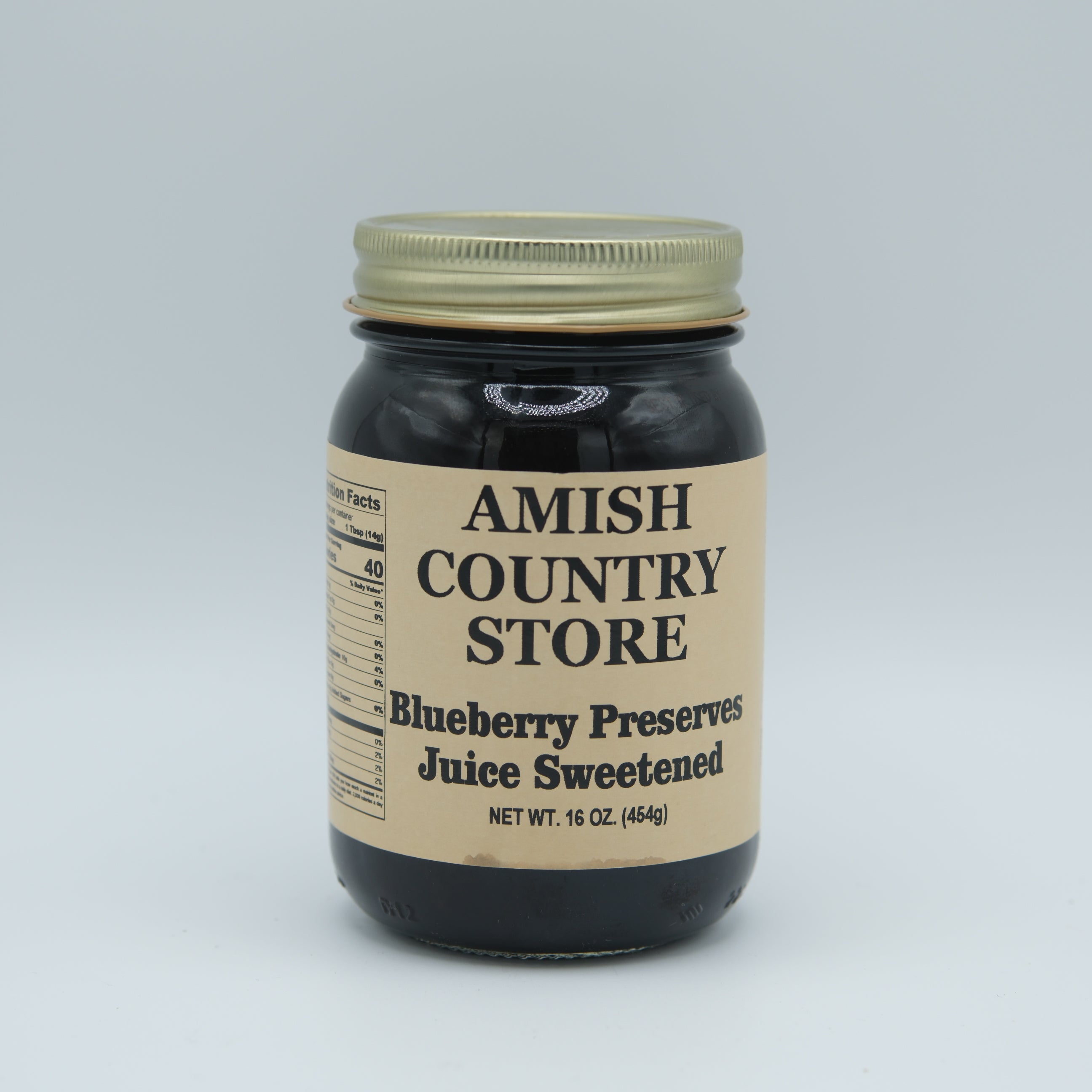Blueberry Preserves | Juice-Sweetened Whole Berry Spread | 16 oz
