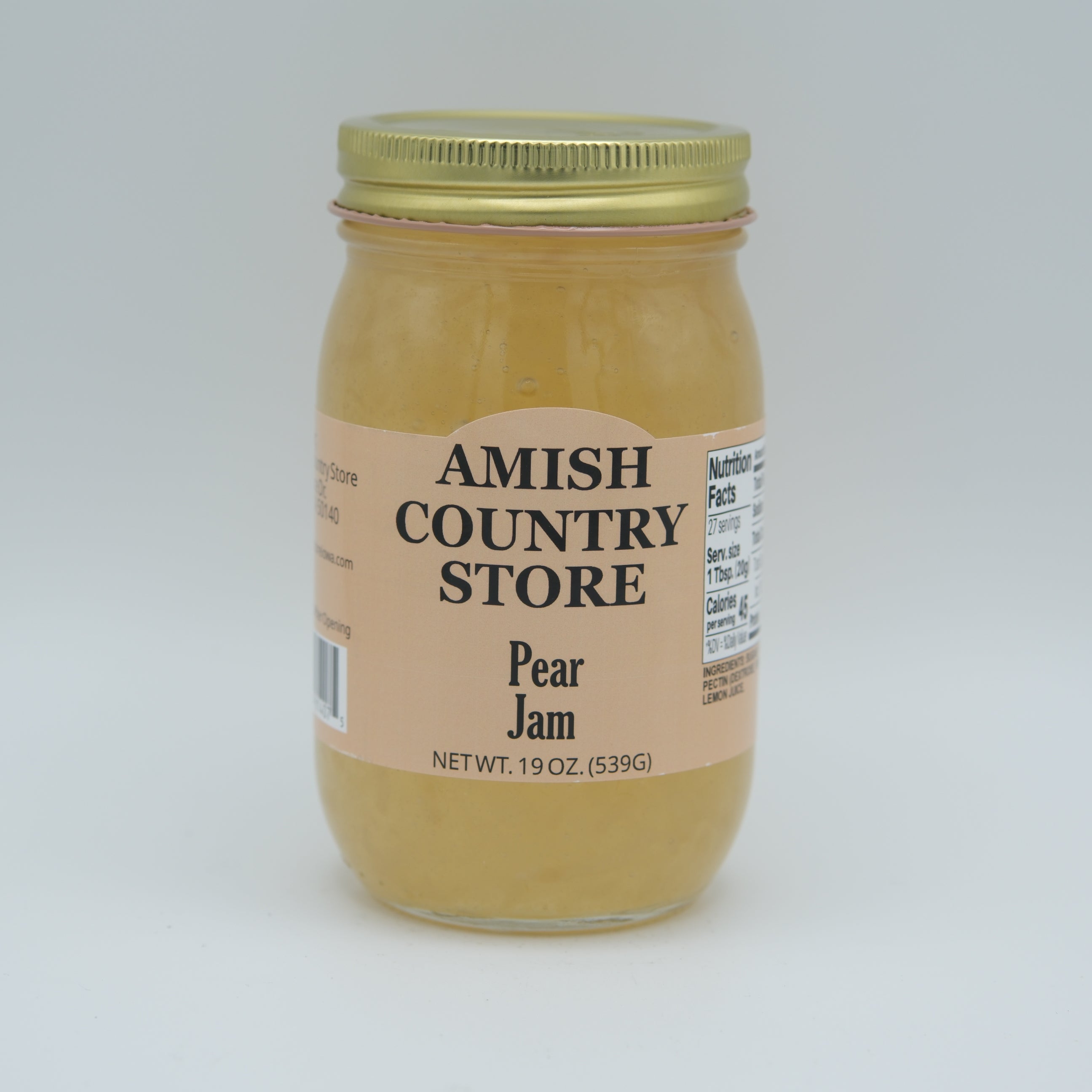 Pear Jam | Light Old-Fashioned Fruit Spread | 19 oz