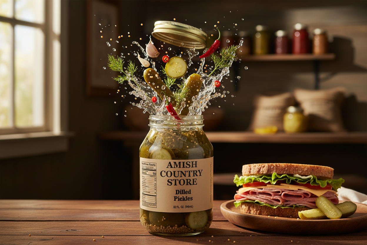 Dilled Pickles | Old-Fashioned Garlic Dill Spears | 32 oz