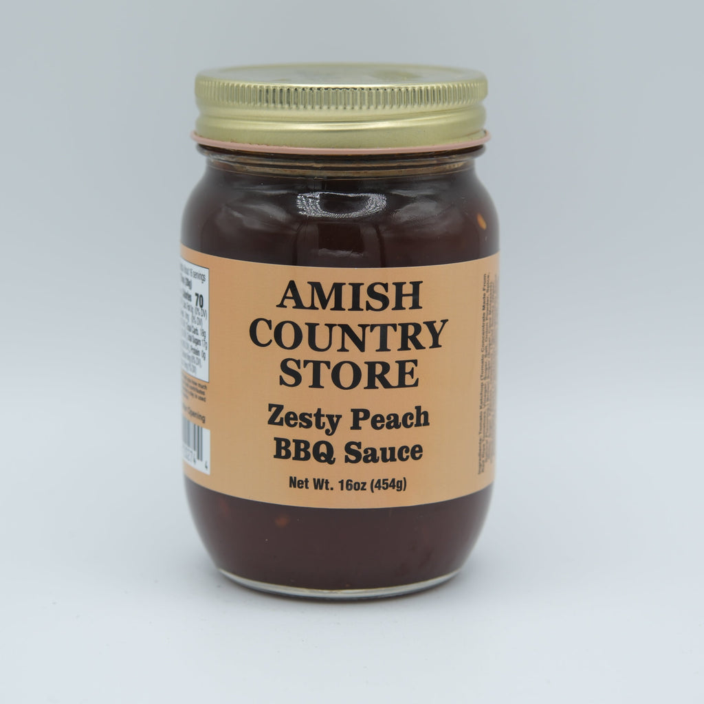 Zesty Peach BBQ Sauce | Sweet Heat Barbecue Glaze | 16 oz