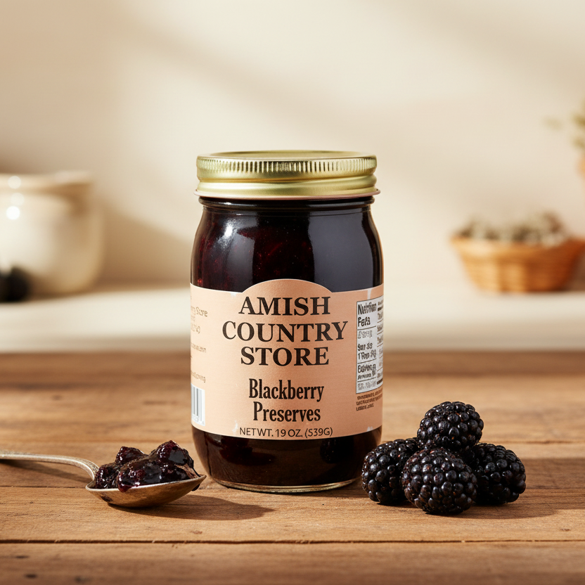 Old-Fashioned Blackberry Preserves (19 oz) | Amish Country Store