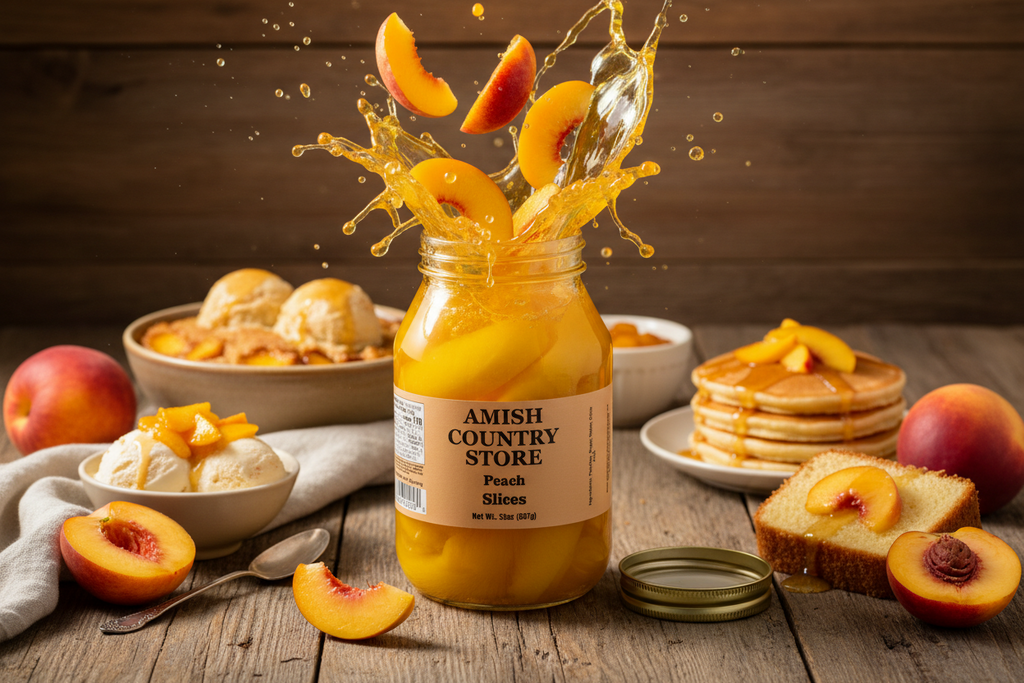 Jarred Sliced Peaches in Syrup | Country Pantry Favorite | 32 oz