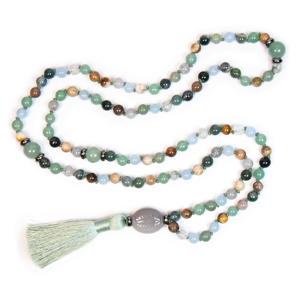 Dappled Sunlight Meditation Mala – 108 Beads for Calm & Abundance
