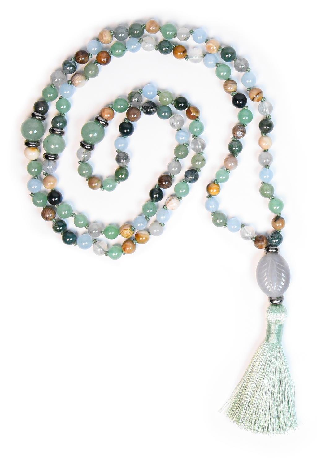 Dappled Sunlight Meditation Mala – 108 Beads for Calm & Abundance