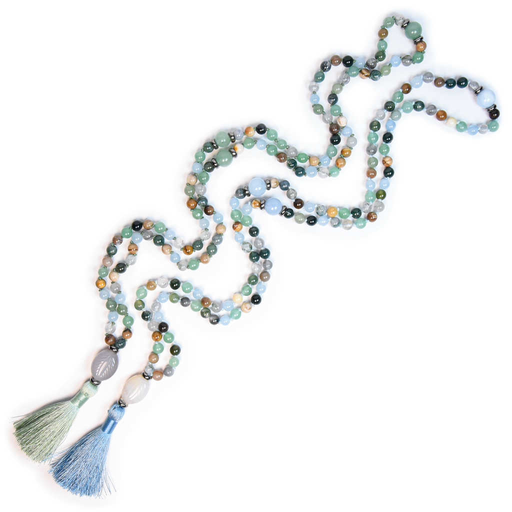 Dappled Sunlight Meditation Mala – 108 Beads for Calm & Abundance